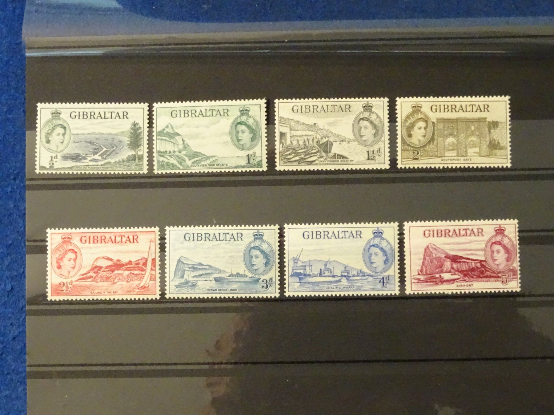Tutti i francobolli: Gibraltar kompl. 1953 Satz** , 14 Werte, Kat.-Wert 200.-Euro – Nuovo (secondo la descrizione) da Schliern b. Köniz venduto da Djbubu