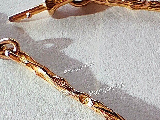 Gilbert Albert Catenine: Gilbert Albert collier  en argent 800 recouvert d'or – Usato da Dugny (Leytron) venduto da ami_96ph 7