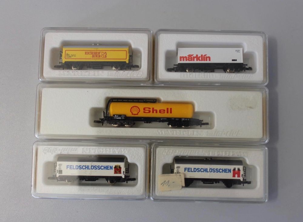 Lot 9 Wagons Marchandises Electrotren - HO - Occasion Avec Boîtes D'origine