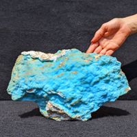 Museale, BLAUE ITALIENISCHE HEMIMORPHIT! 27 cm! Einzigartig