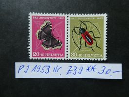 Pro Juventute 1953 Nr. Z39 postfrisch
