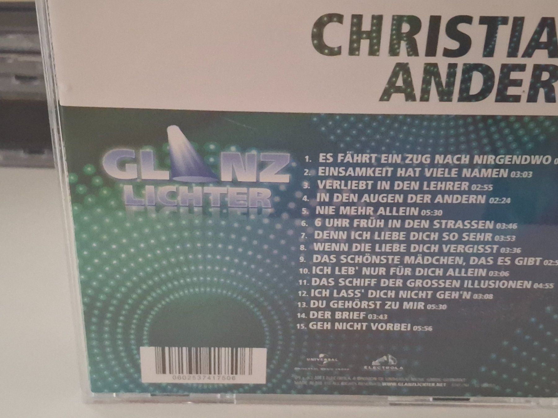 CDs: CD Christian Anders -  Glanz Lichter – Gebraucht aus Aarberg von Jackup1 1