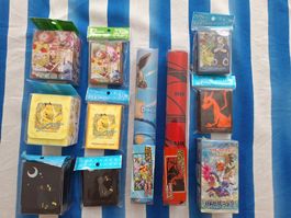 11-teiliges JP Pokemon Center Set; Sleeves, Deck Boxes