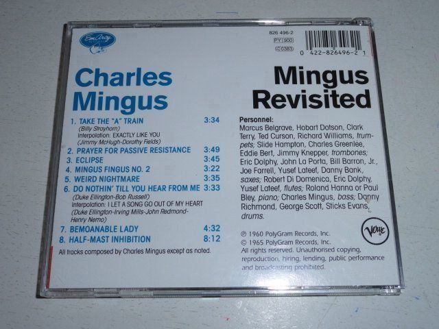 CDs: Charles Mingus [VERVE] Clark Terry, Slide Hampton, E. Dolphy – Gebraucht aus Unterbäch VS von soqun 1