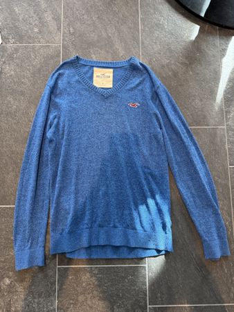 Hollister Pullover blau V-Ausschnitt Grösse S USED