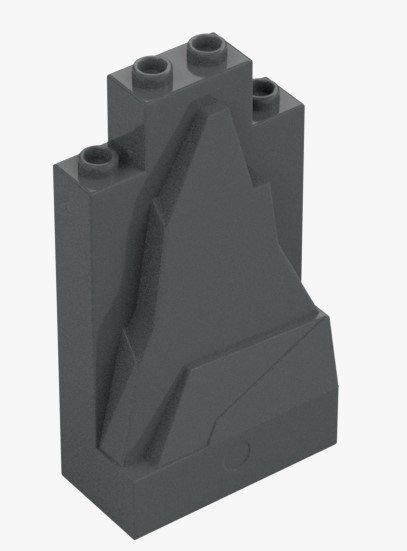 Lego Kit di costruzioni: LEGO 4513326 WALL ELEMENT 2X4X6, MOUNTAIN - dark stone grey – Nuovo (secondo la descrizione) da Bettwiesen venduto da mad_cl6y