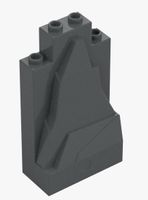 LEGO 4513326 WALL ELEMENT 2X4X6, MOUNTAIN - dark stone grey