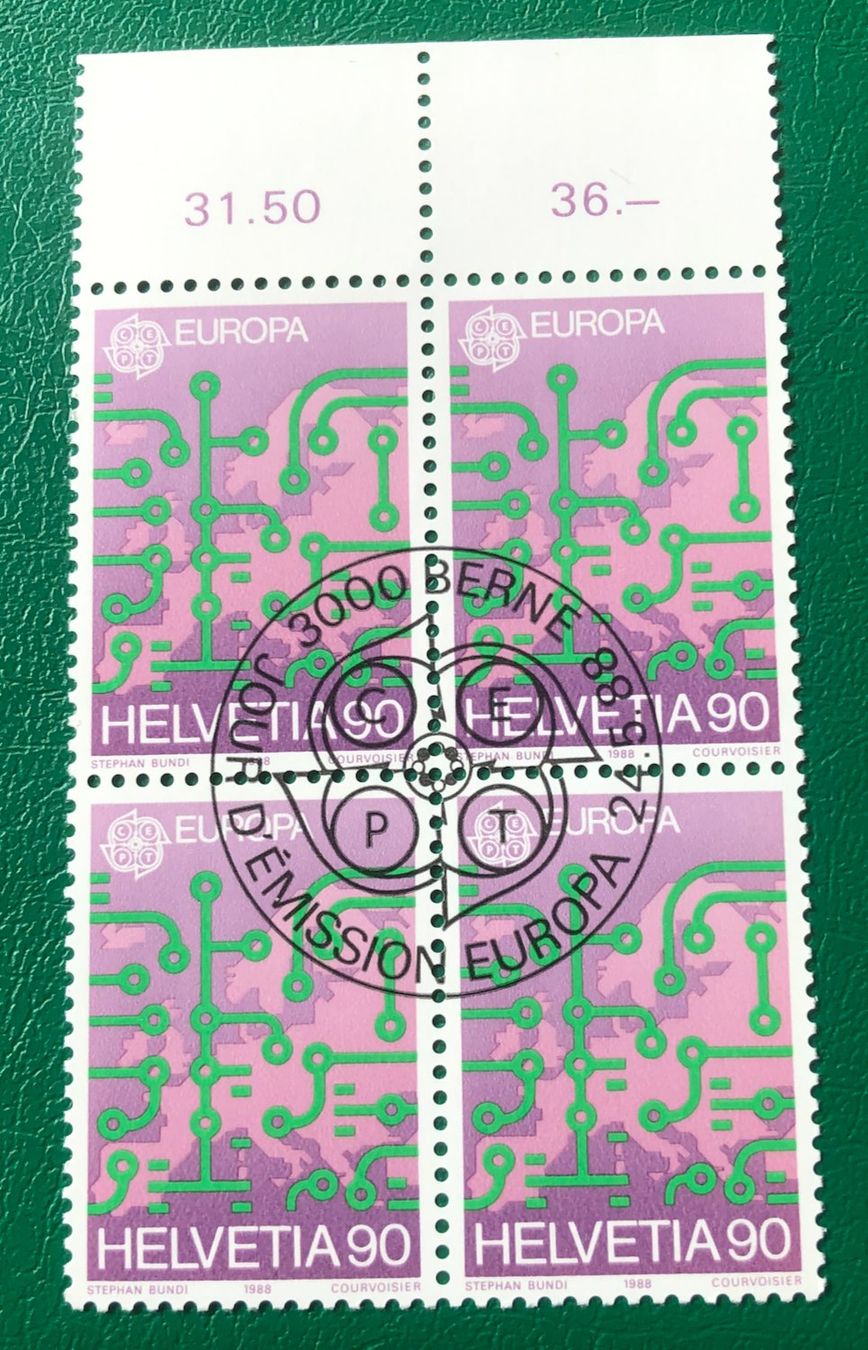Tutti i francobolli: 4 er Block Nr. 764 mit ETStempel Bern    – Usato da Aarau venduto da Billa007