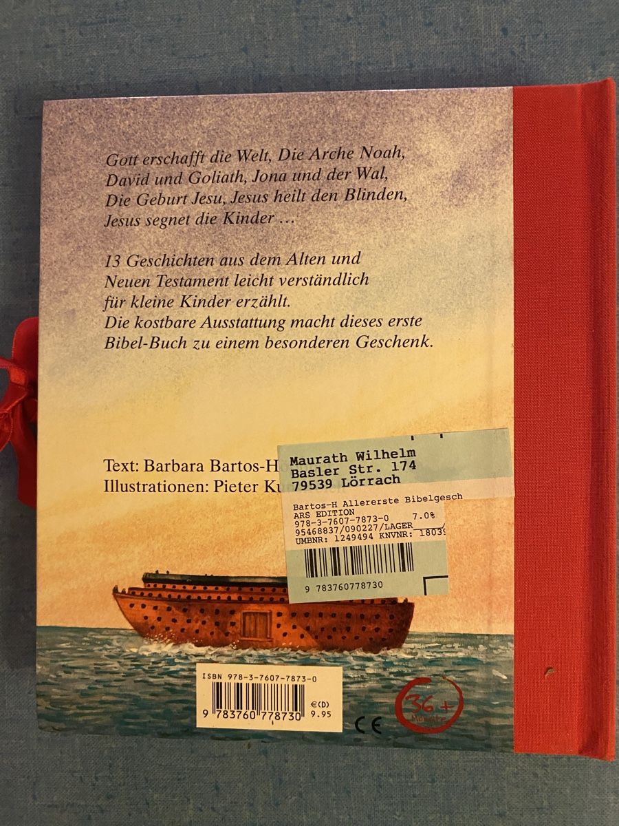Libri: Bilderbuch "Allererste Bibelgeschichten" – Usato da Schaffhausen venduto da purzel51 1