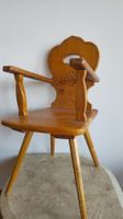 Wunderschöner, handgeschnitzter Appenzeller Stuhl / Vintage