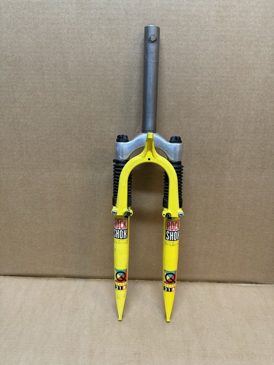 Fourche Suspendue Rockshox Quadra 21 Vintage - 1 1/8 Sans Filetage, 26 Pouces, Argent - Pour VTT Rétro