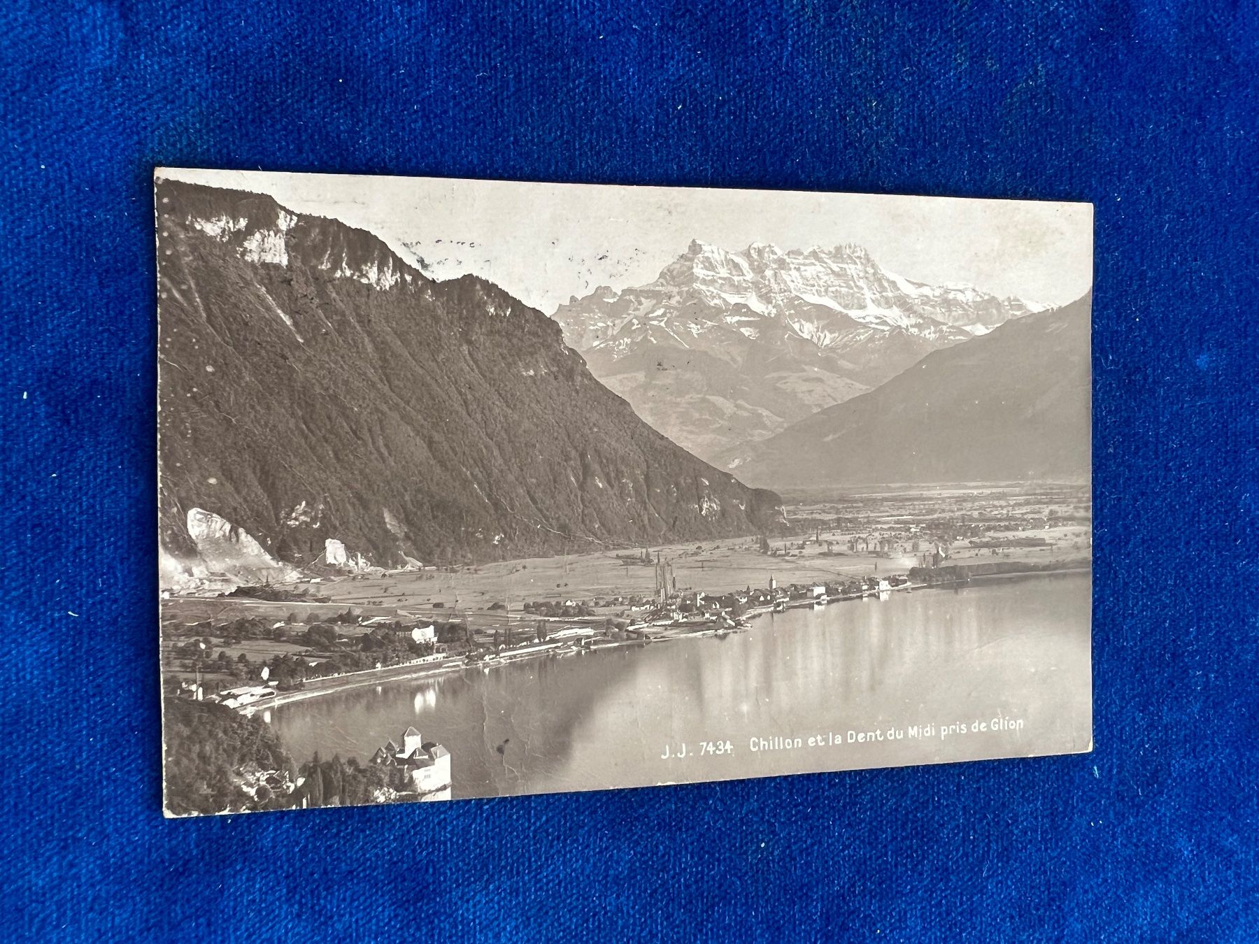 Cartoline postali: Antik Postkarte Chillon Dent du Midi 1913 – Usato da Hermetschwil-Staffeln venduto da militaria-schweiz