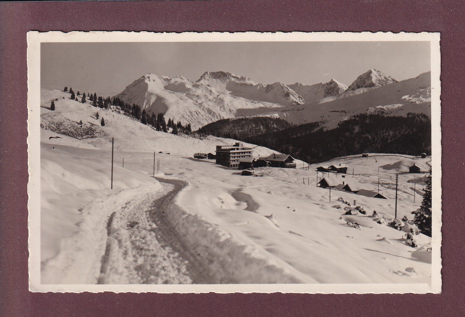 Cartoline postali: AROSA - Sporthotel Maran - 1933 – Usato da Pully venduto da nicecards