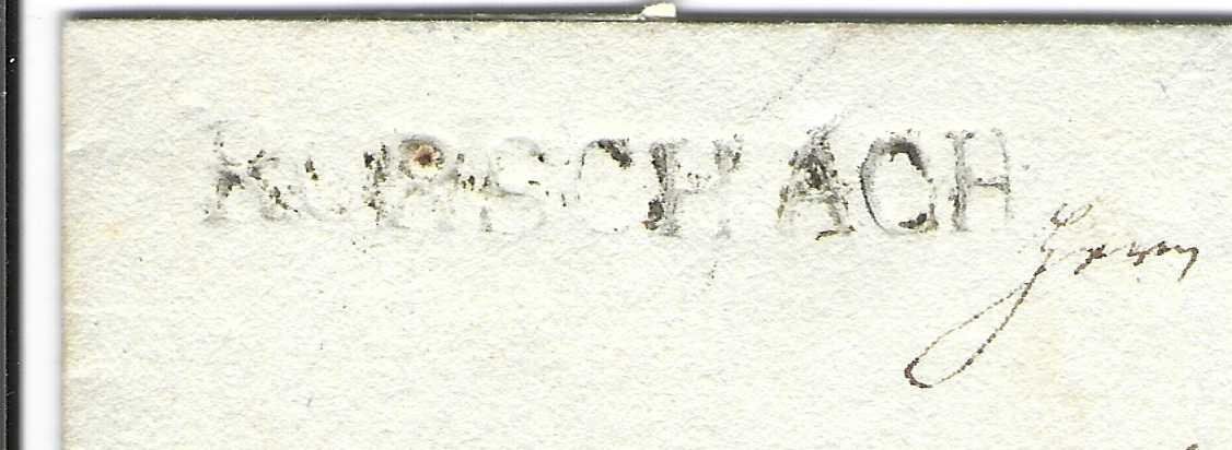 Tutti i francobolli: Faltbrief  Rorschach  - Malans 1825 – Usato da Wildhaus venduto da Brunphil 1