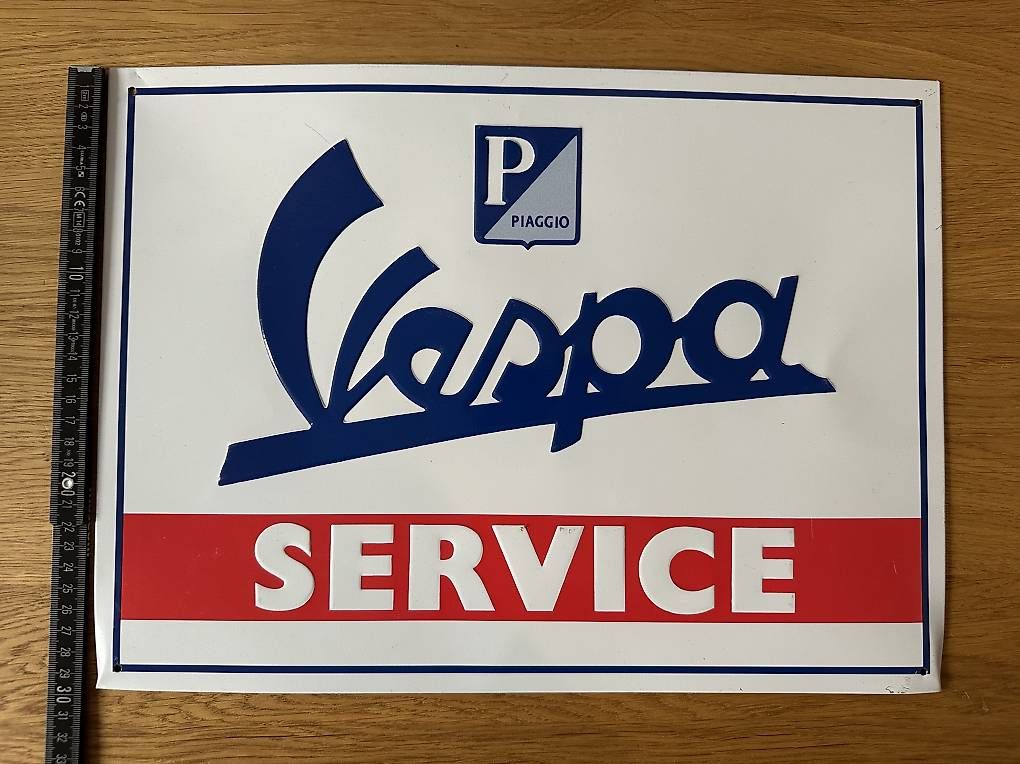 Insegne: Vespa "Service" Schild – Usato da Basel venduto da Mike744 1