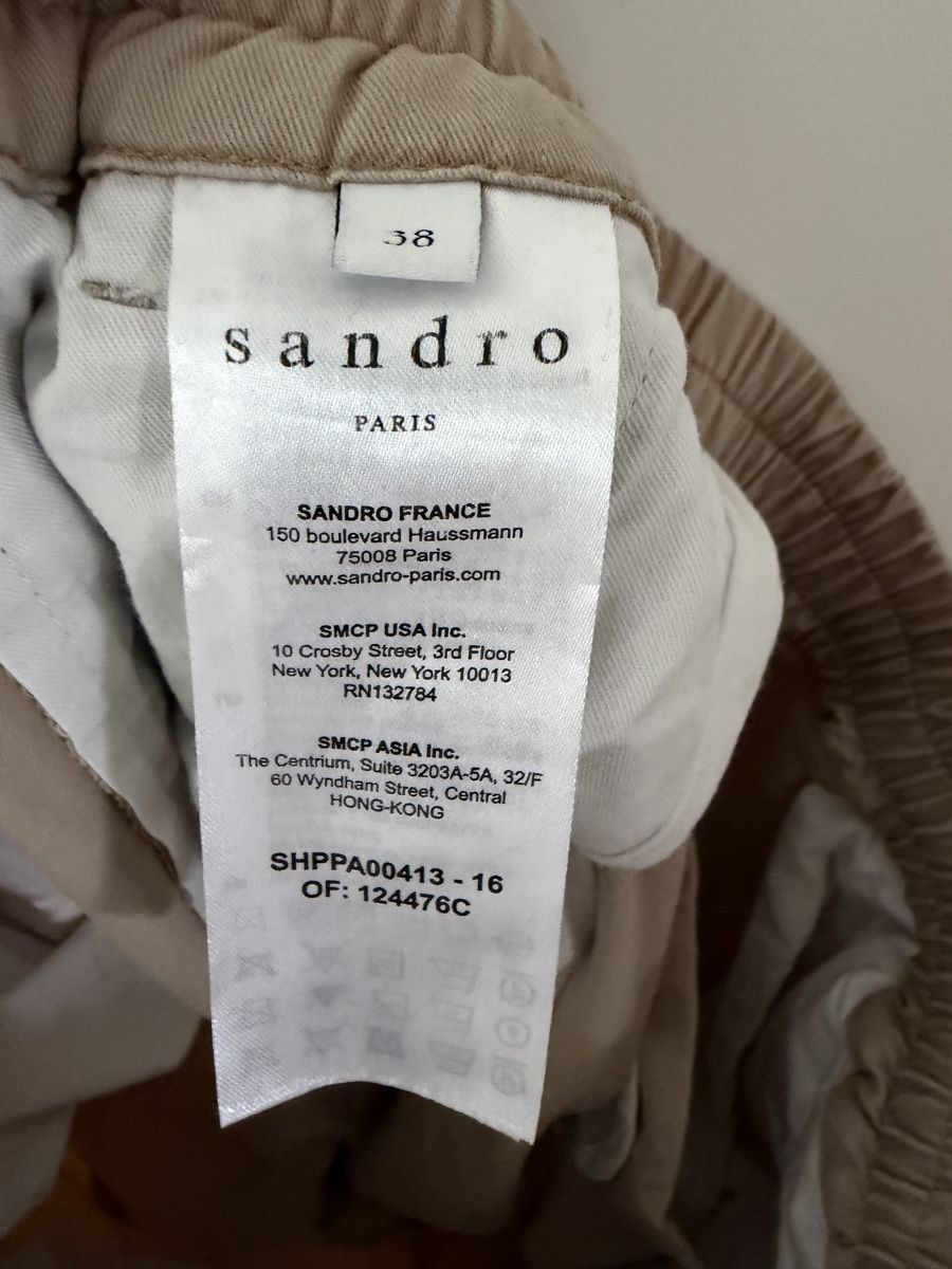Sandro Pantaloni: Pantaloni Sandro Beige Taglia 38 Usati – Difettoso da Lugano venduto da can_xdd8 8