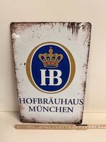 Blechschild Hofbräuhaus München Vintage Look Deko Bar