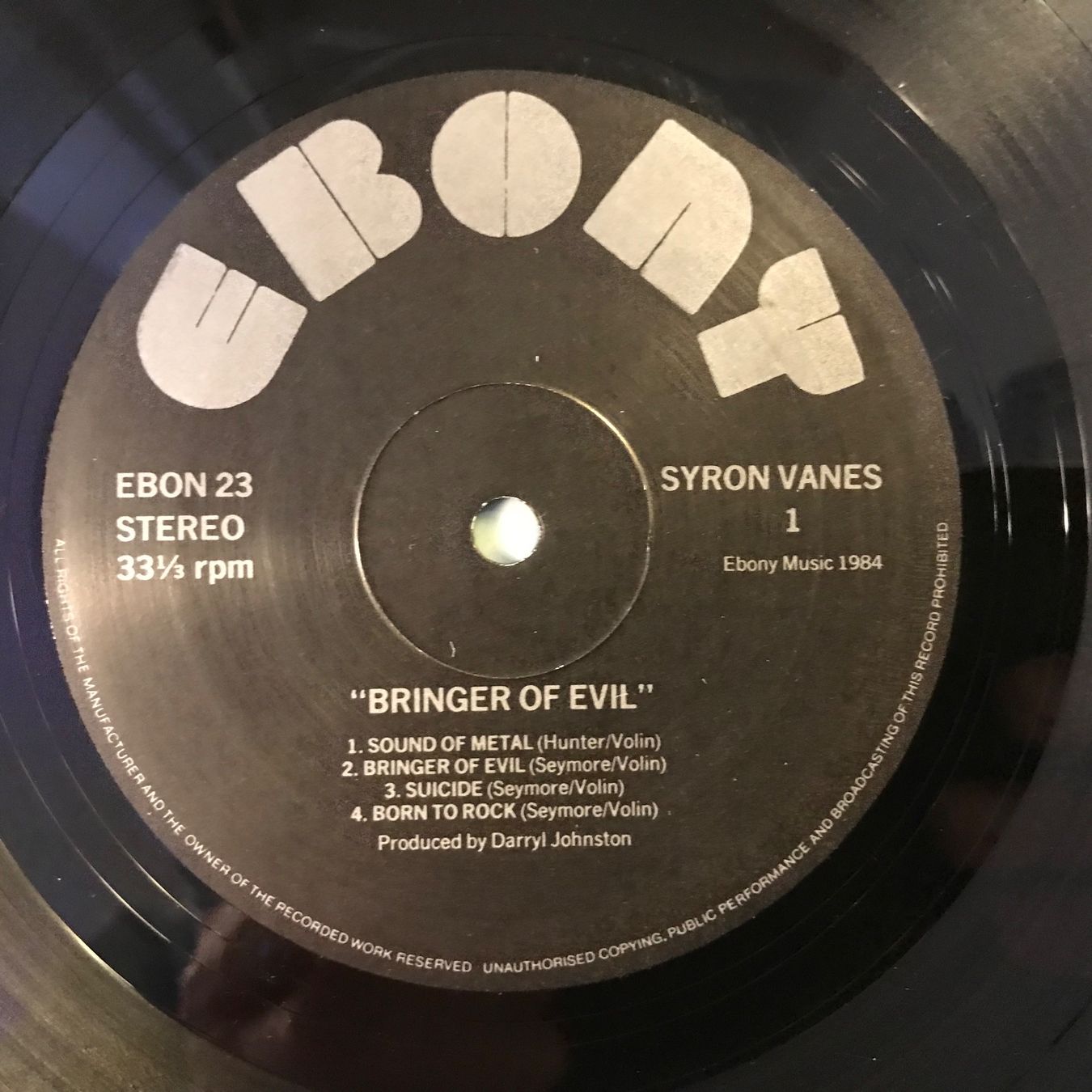 Schallplatten: Syron Vanes - Bringer Of Evil – Gebraucht aus Aesch BL von BlueMusicRecords 2