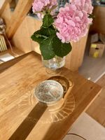Servierplatte Metall Glas mit 3 Fächern guter Zustand