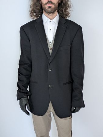 Roy Robson Herren-Cashmere-Blazer, Gr.52, Dunkelmarineblau