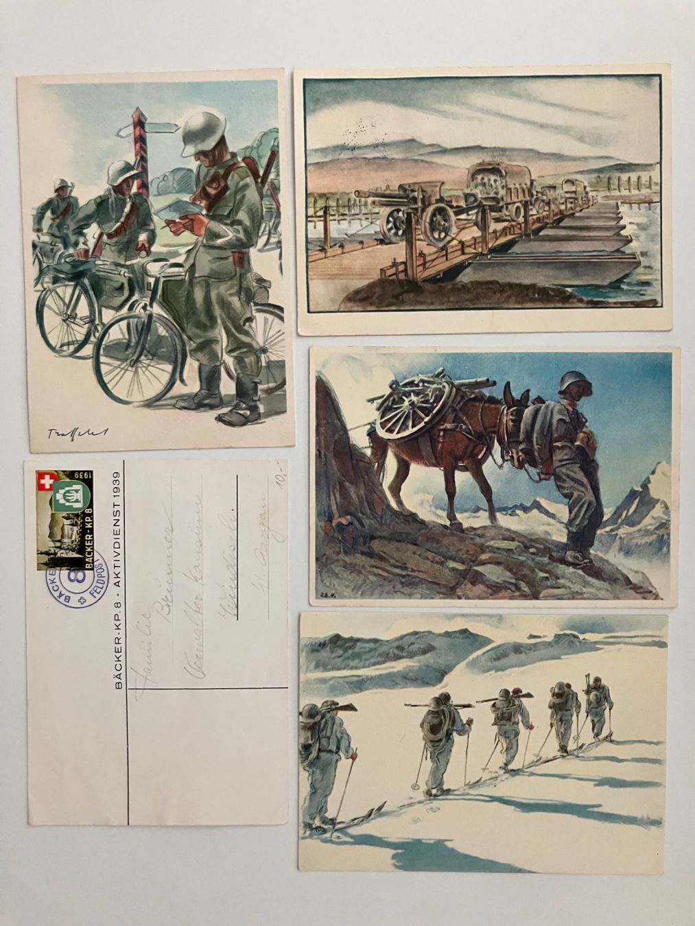 Cartoline postali: 1939-1945, 9 vers. Karten – Usato da Würenlos venduto da Eulenpostuhu 2