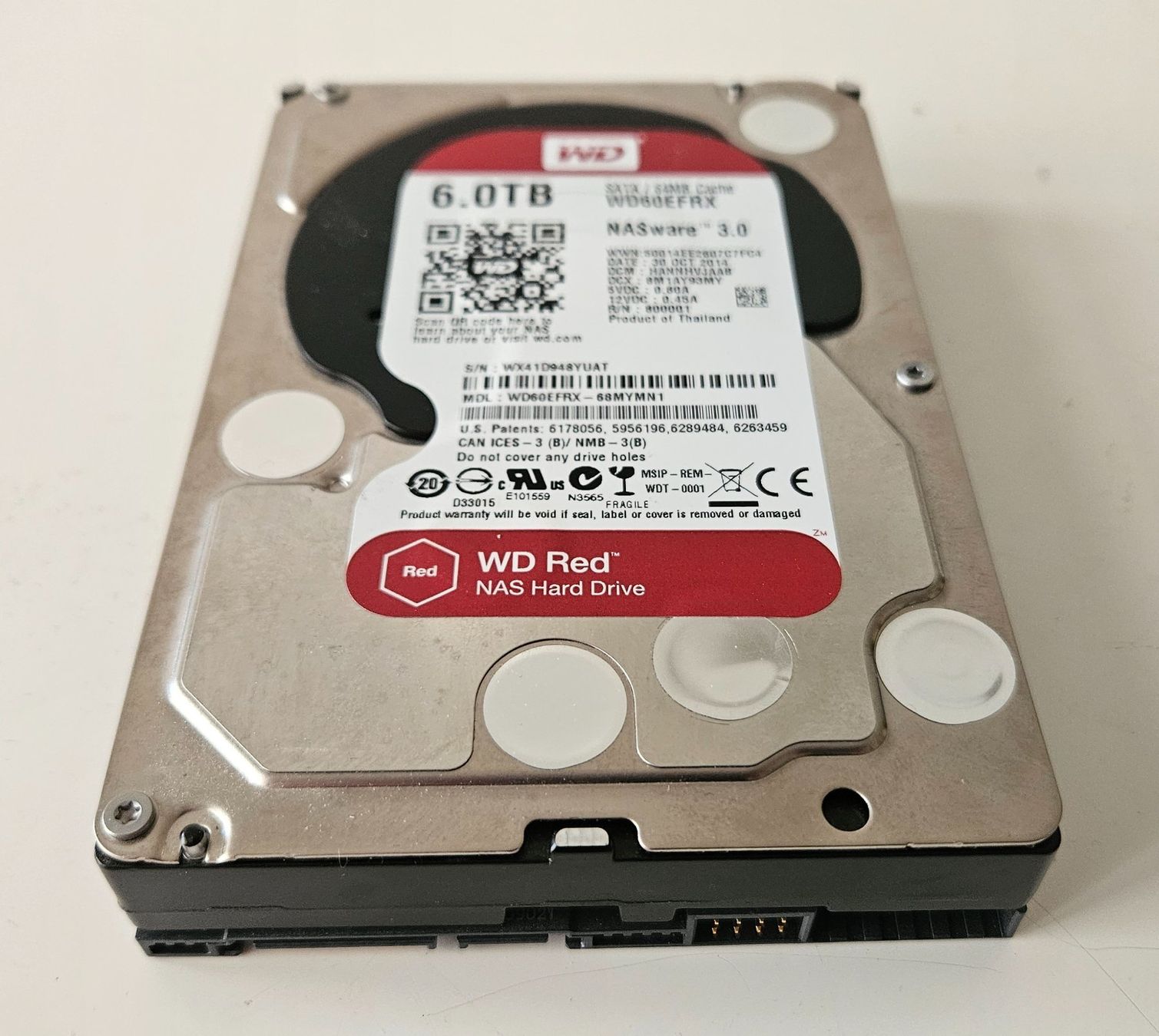 Western Digital Harddisks: 6TB WD Red WD60EFRX – Gebraucht aus Lausanne von FamilleCool 2