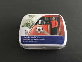 SBB CFF FFS Metalldose "Mehr Zug aufs Tor" EURO 08