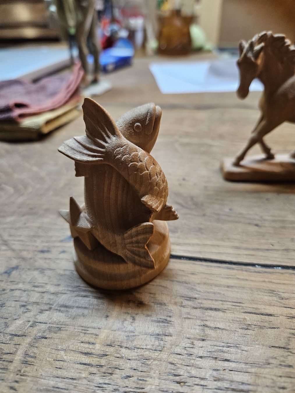 Figuren: 3 Hand geschnitzte Holz figuren (i1) – Gebraucht aus Rorschach von TimelessTrading 2