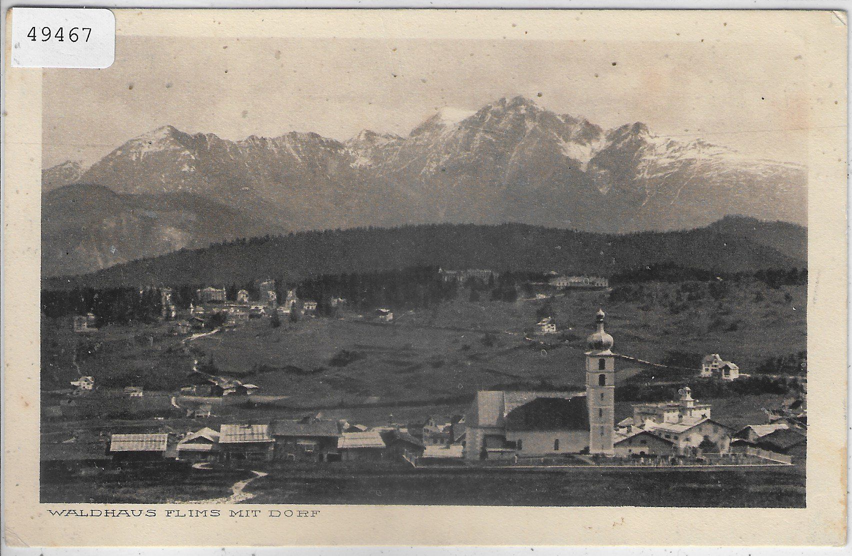 Cartoline postali: Waldhaus-Flims mit Dorf – Usato da Ettingen venduto da Kartenplanet