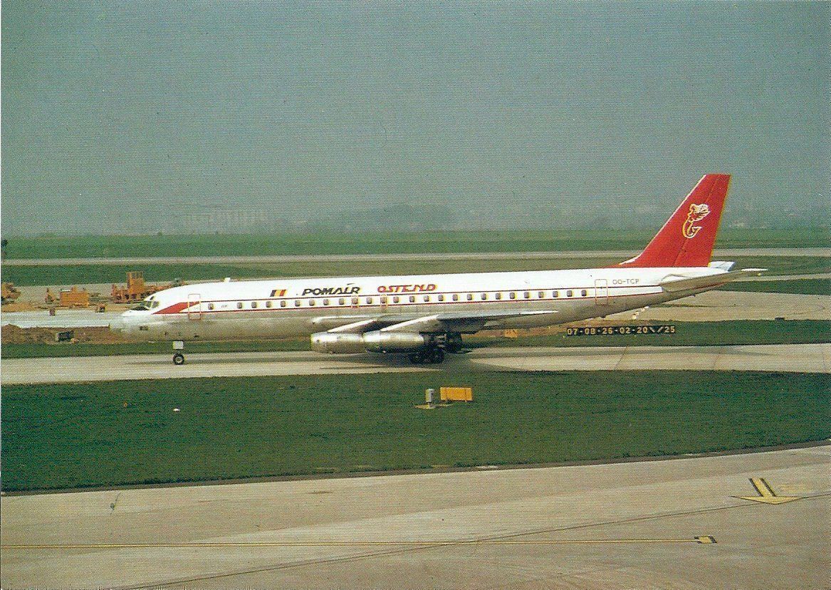 Cartoline postali: Pomair Ostend, DC-8-33, OO-TCP – Nuovo e nell'imballaggio originale da Thun venduto da Abigboss