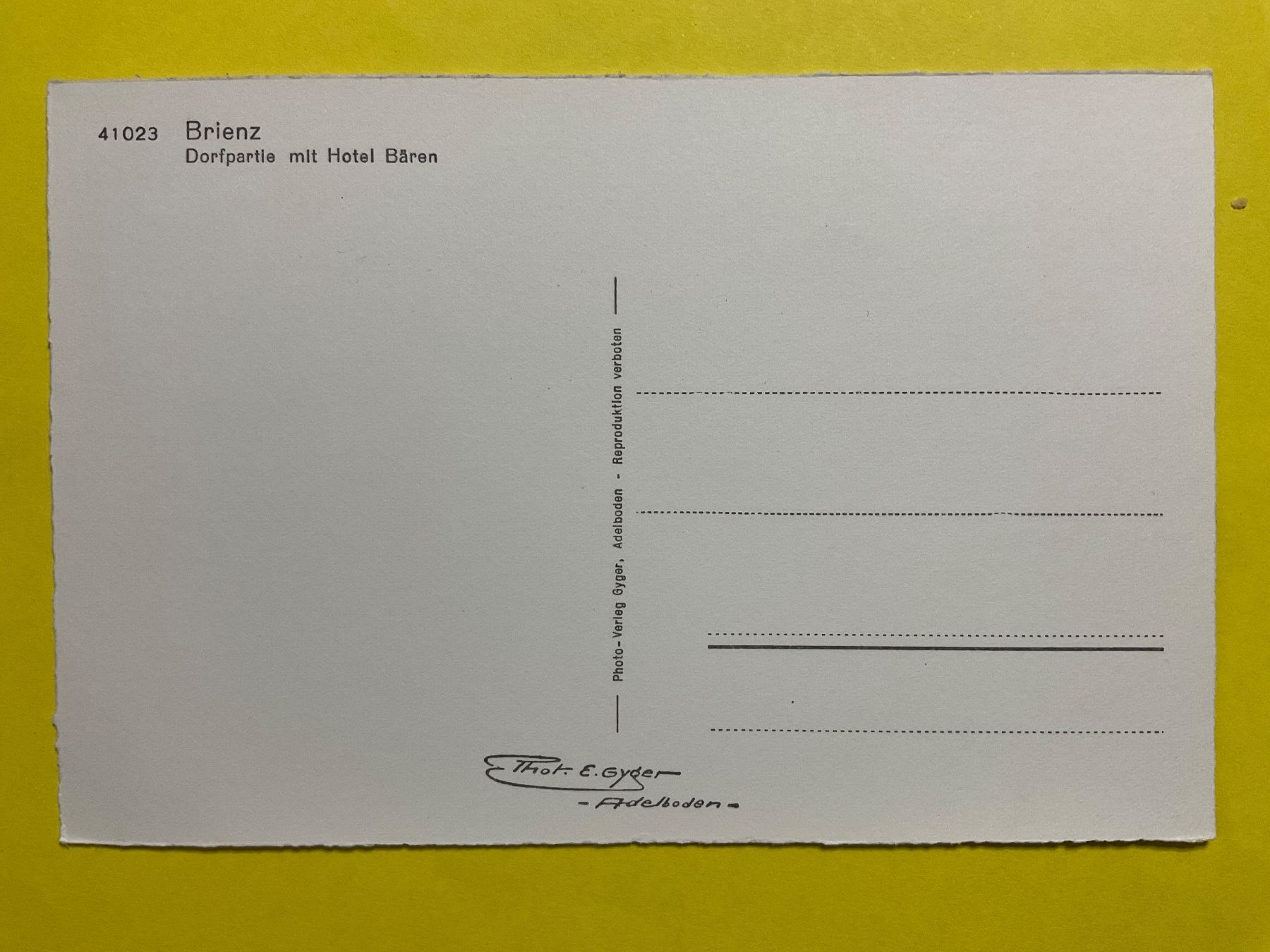 Cartes postales: AK Brienz, Hotel Bären, Oldtimer – D'occasion à Zürich par tol_b7c7 1