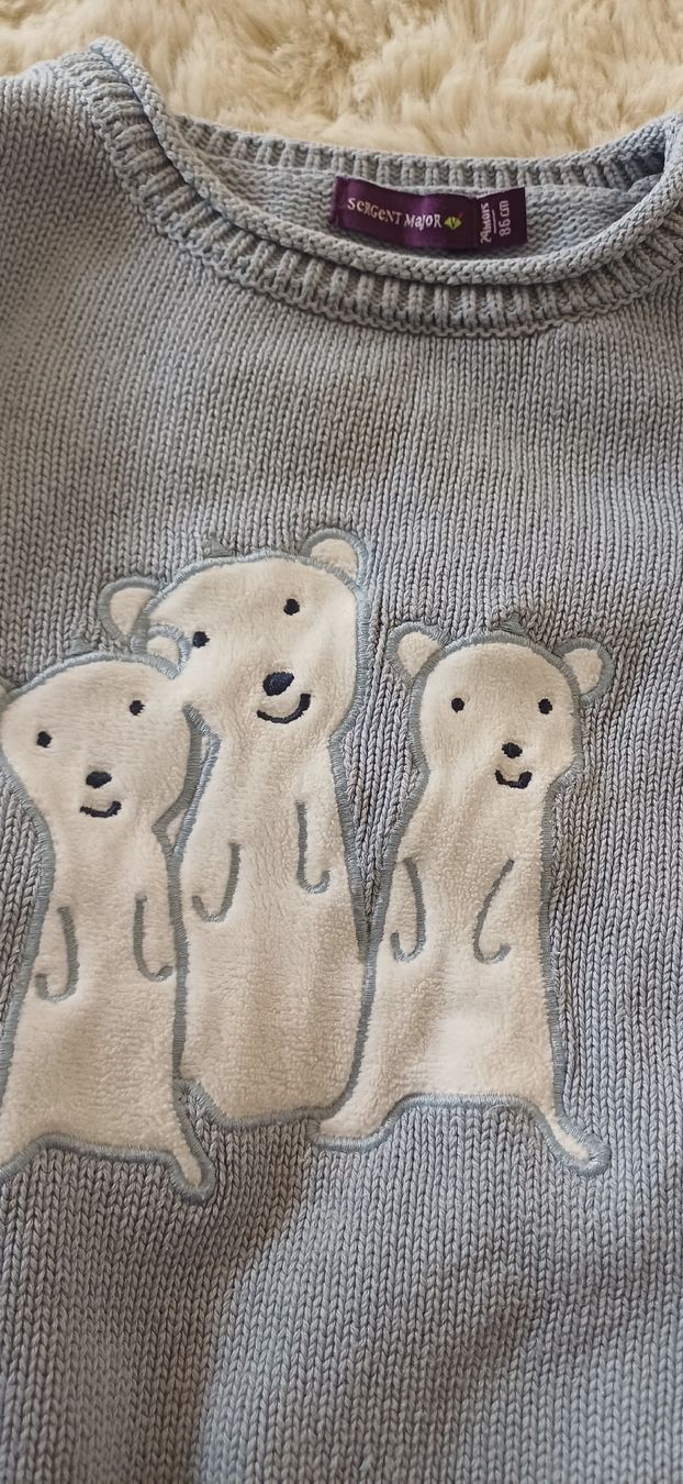 Pullover & Sweatshirts: Sergent Major Baby Strickpullover mit Bären, Grösse 86 – Gebraucht aus Riniken von Lessy- 1