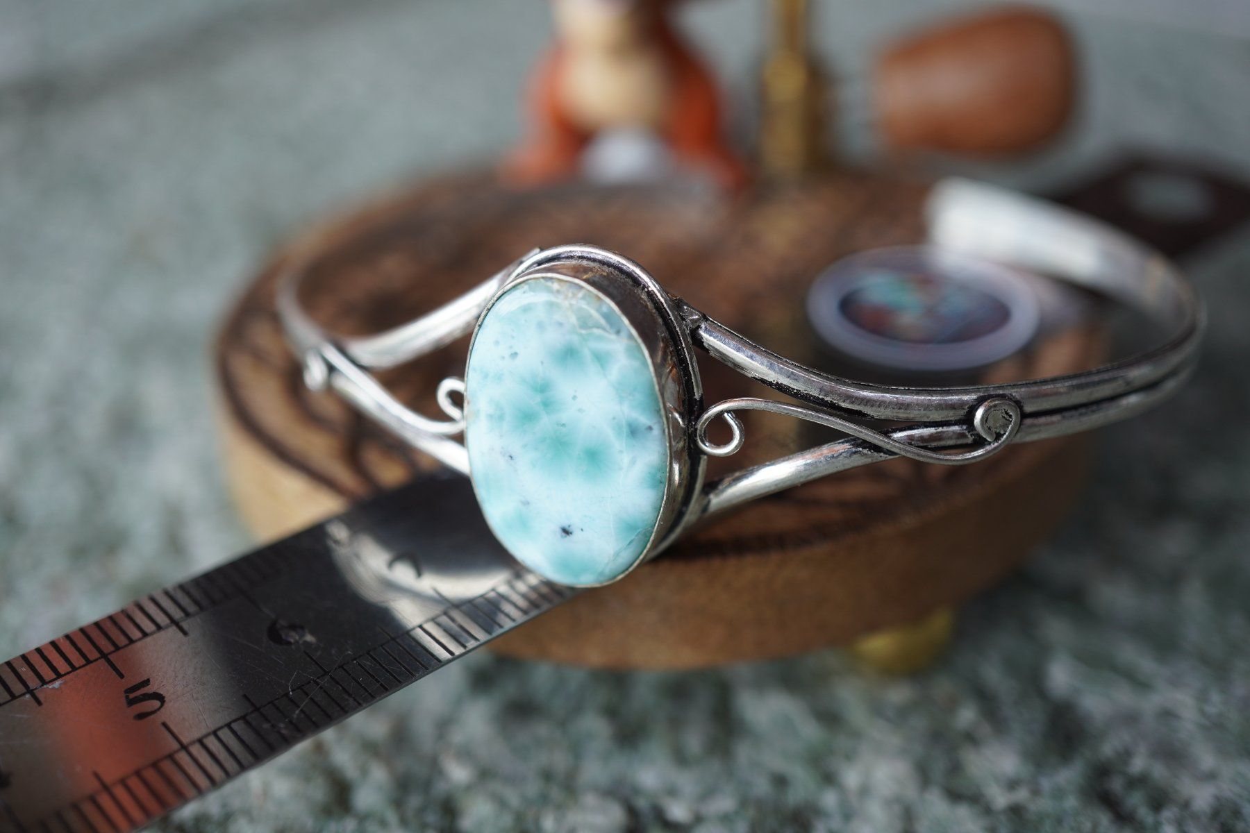Minerali & Pietre curative: Larimar     Arm Spange     ab  1.-     Räumung – Nuovo e nell'imballaggio originale da Eschenbach SG venduto da topstone 1