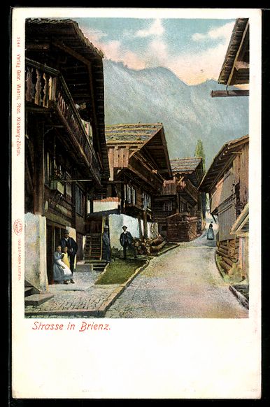 Cartoline postali: AK Brienz, Strasse in dem Ort – Usato da Berlin venduto da bartko-reher