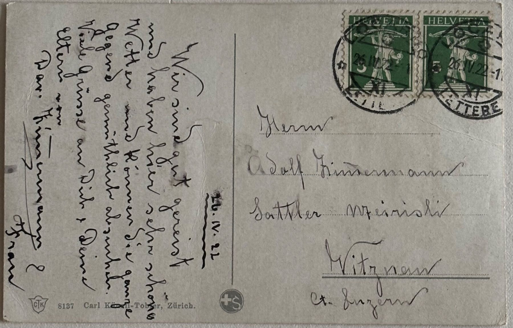 Ansichtskarten: Locarno, Boote, 1922 – Gebraucht aus Frauenfeld von Merk52 1