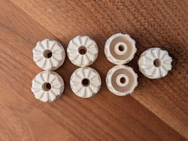LEGO Rad aus Hartplastik 22mm x 24mm klein 6118 Weiss