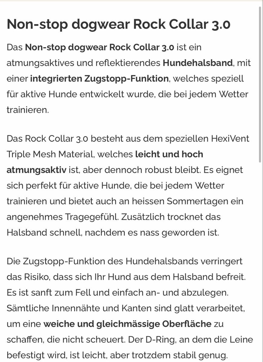 Leine & Halsband: Non Stop Halsband – Gebraucht aus Wangen SZ von ca018 5