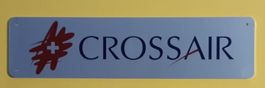 Crossair Aluschild selbstklebend 16×4cm neuwertig