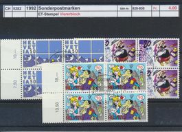 1992 "Sonderpostmarken I", Viererblock, ET - Stempel