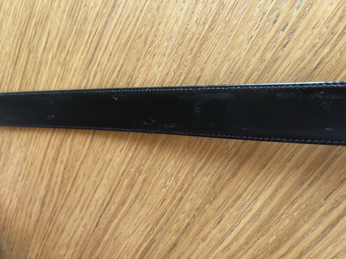Versace Cinture: Black Leather Versace Belt – Usato da St. Gallen venduto da Asever___ 7
