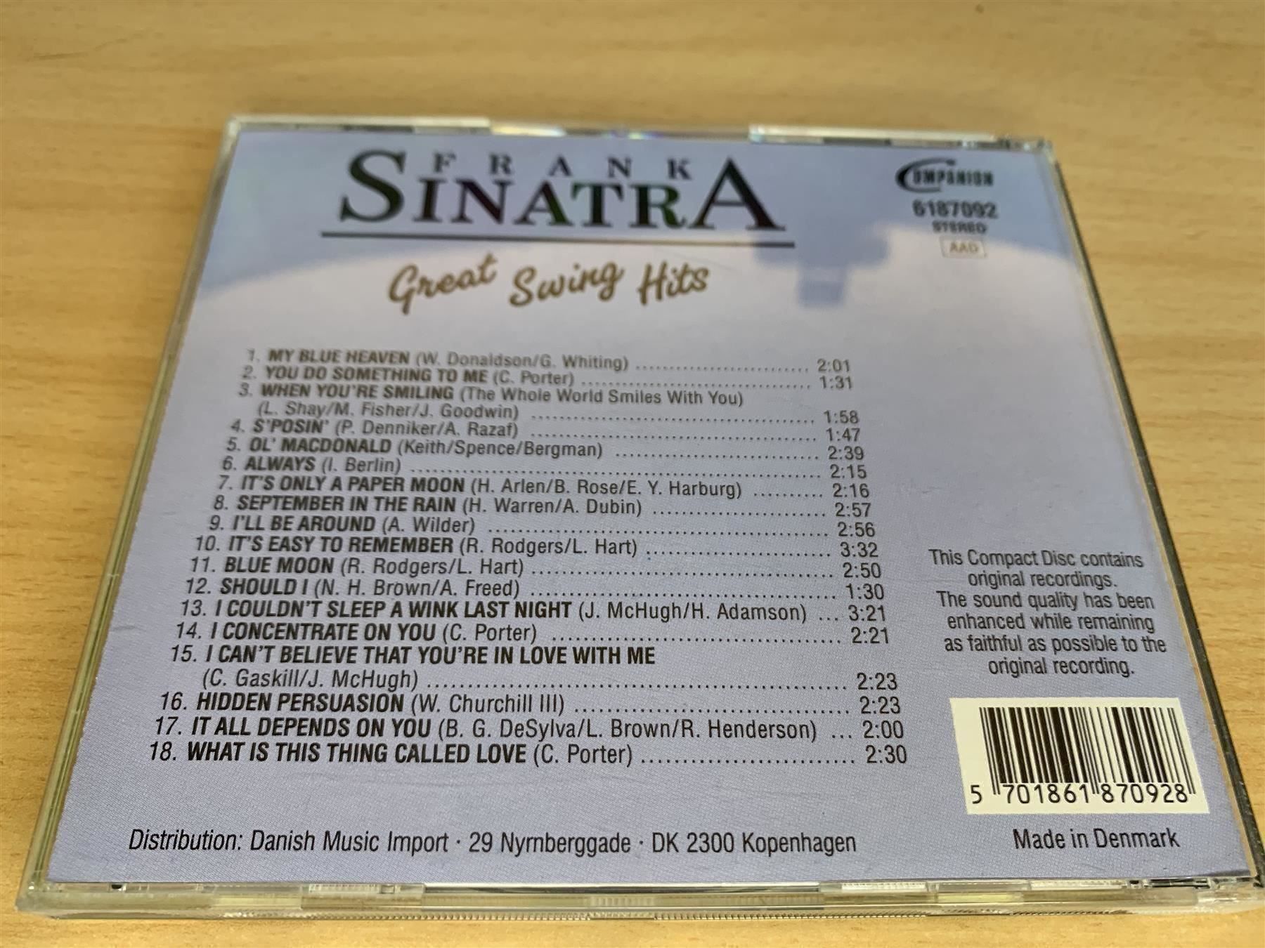 CDs: Frank Sinatra – Great Swing Hits – Gebraucht aus Rikon im Tösstal von Alpenmutz 1