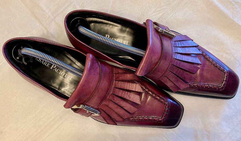 Mocassins Cesare Paciotti Enfants Filles - Semelle Rouge Style Louboutin, Pointure 31, Daim Bleu Marine/beige