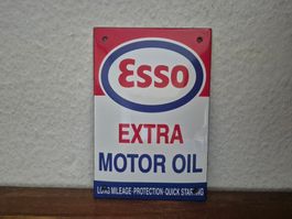 Emailschild Esso Tankstelle Tanksäule Öl Logo Emaille Schild