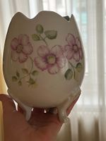 Grosses antikes Porzellan Ei Vase Limoges Gefäss Sammelstück