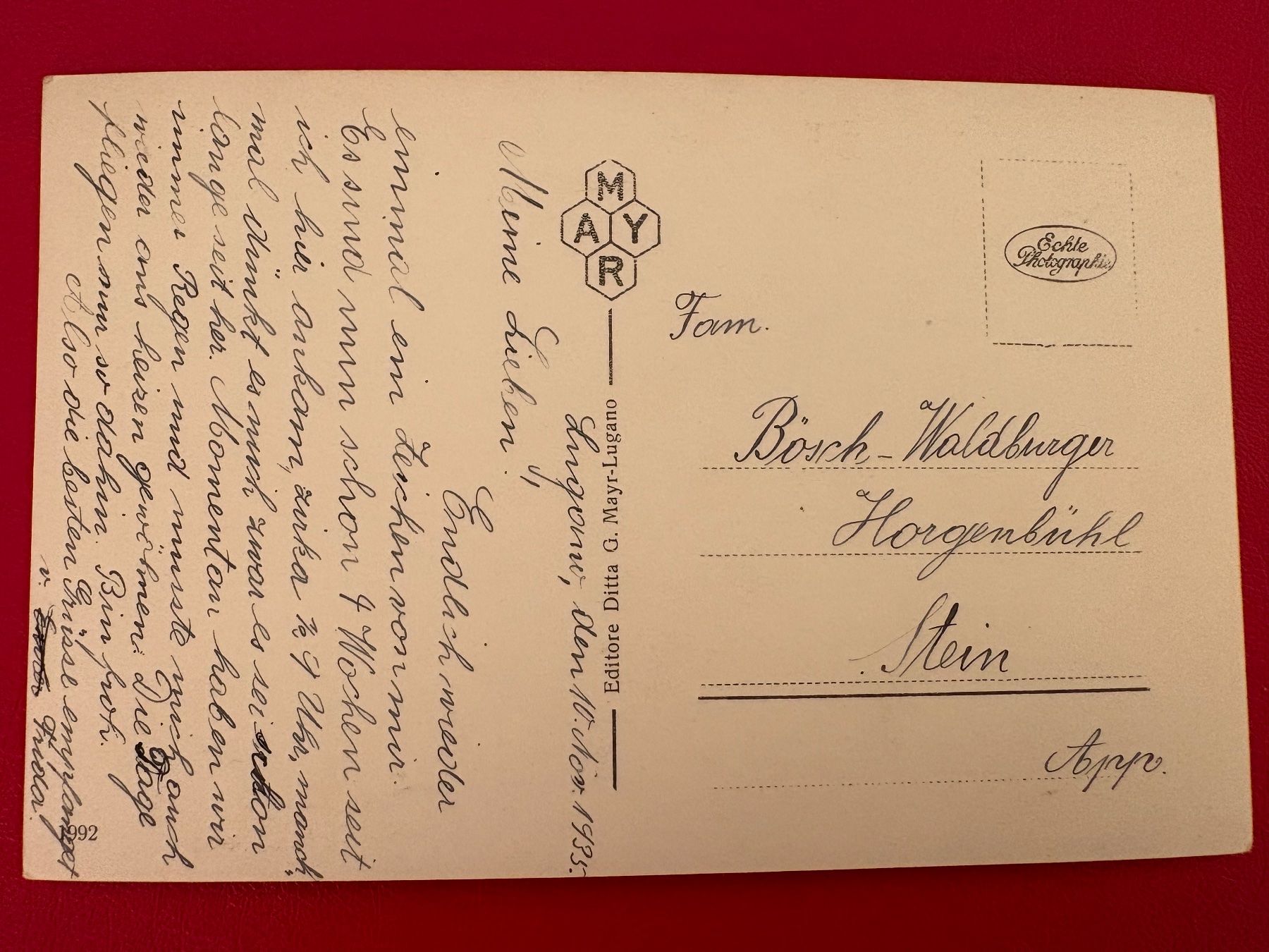 Cartoline postali: 1935 // Saluti da Lugano – Usato da St-Légier-La Chiésaz venduto da Theo005 1