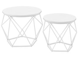 Couchtisch rund 2er Set Wohnzimmertisch Beistelltisch SELIA