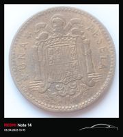 SPANIEN - 1 PESETA 19/OHNE*OHNE - FRANCO - ERROR IM TUETCHEN