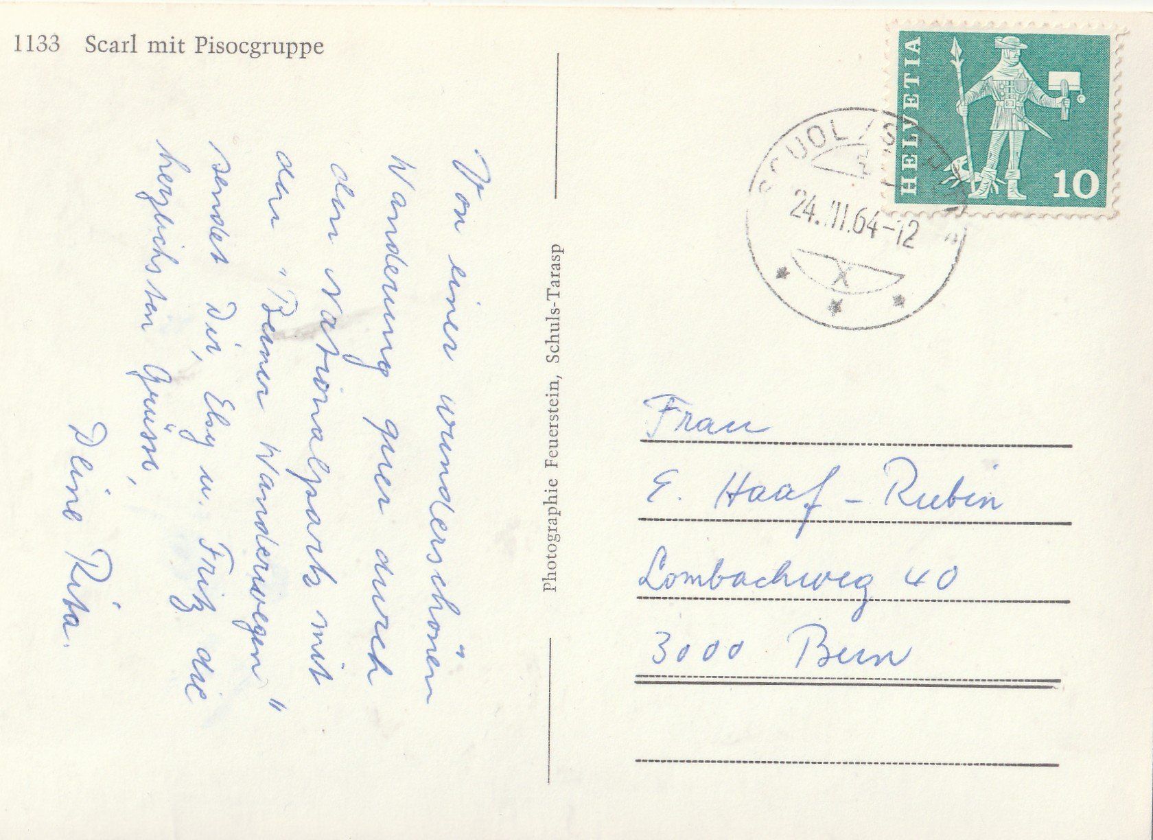 Cartoline postali: Scarl Engadin um 1967 – Usato da Lumbrein venduto da made02 1