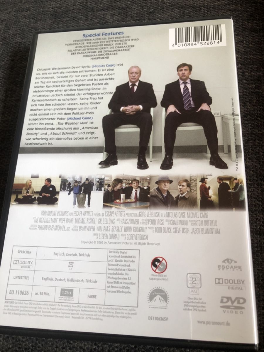 Tutti i DVDs: DVD, THE WEATHER MAN – Usato da Balsthal venduto da Katzenfan99 1