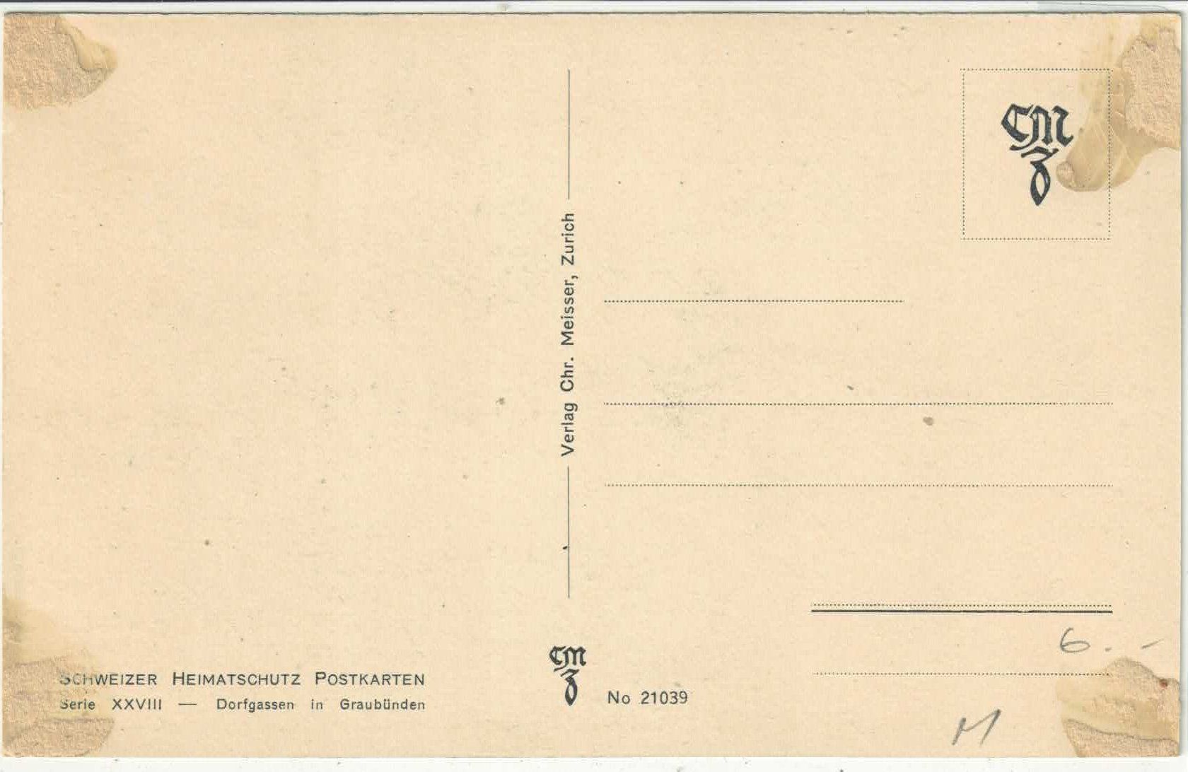Cartoline postali: Scharans - Dorfpartie – Usato da Ettingen venduto da Kartenplanet 1